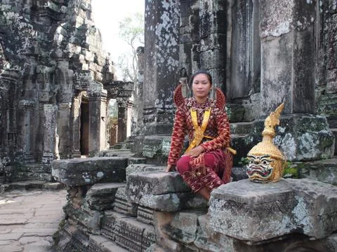 Apsara at Angkor Stock Photos