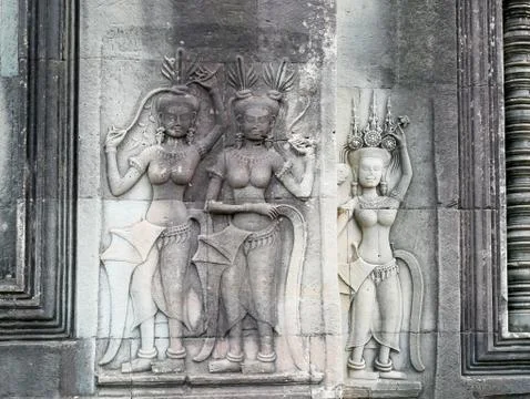 Apsara dancers Stock Photos
