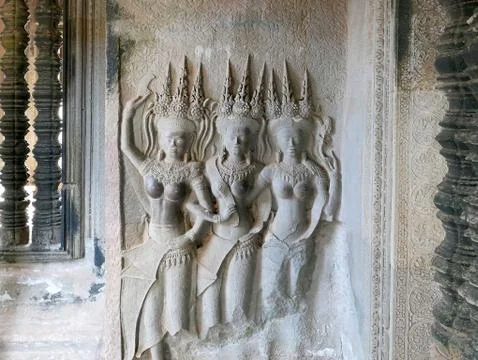 Apsara dancers Stock Photos