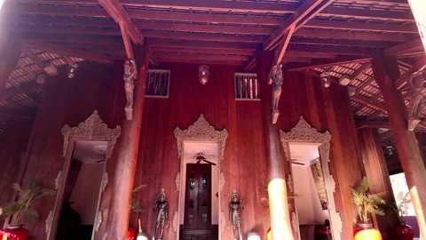 Apsara Theatre, Walking through the Front Door. Siem Reap, Wat Bo 291124 Stock Footage 294471978