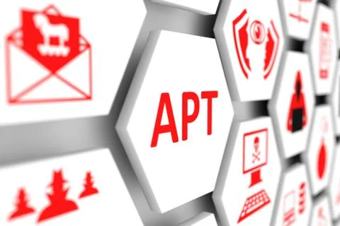APT concept cell blurred background 3d illustration Stock Illustration