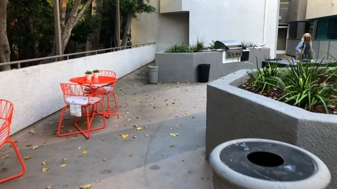 Apt. Patio with Grill Video stock 102011166