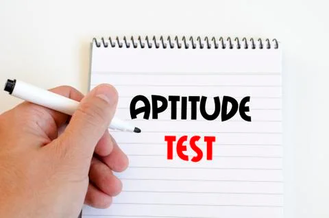 Aptitude test text concept Stock Photos