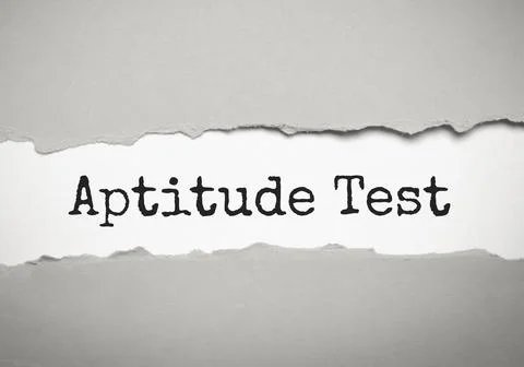 Aptitude Testing message written under torn paper Stock Photos