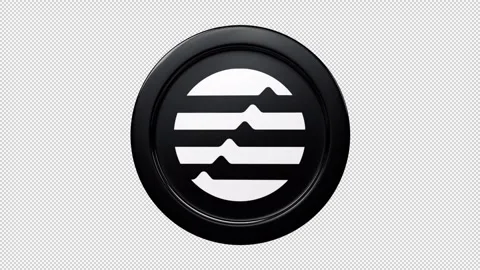 Aptos APT coin 3d rotage 360 degrees Cryptocurrency token seemless loop Stock Footage 244572437