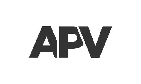 APV logo design template with strong and modern bold text. Initial based ve.. 스톡 일러스트