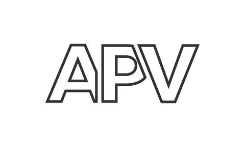APV logo design template with strong and modern bold text. Initial based ve.. Stock Illustration