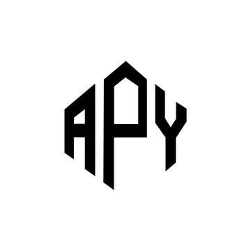 APY letter logo design with polygon shape. APY polygon and cube shape logo .. Stock Illustration