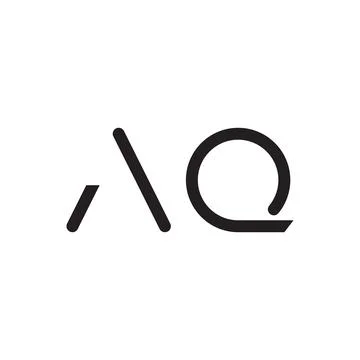 Aq initial letter vector logo icon Illustrazione stock