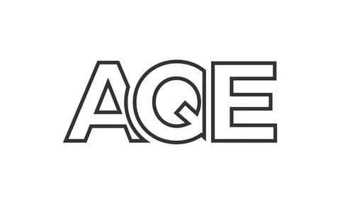 AQE logo design template with strong and modern bold text. Initial based ve.. Illustrazione stock