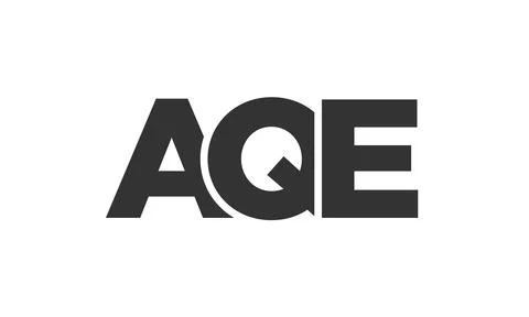 AQE logo design template with strong and modern bold text. Initial based ve.. Illustrazione stock