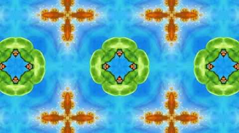 Aqua and gold motion pattern, loop HD Stock Footage 37965072