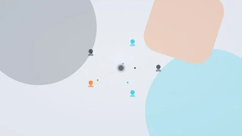 Aqua and orange AI agent automation workflow flat design loop Vidéo 342627775