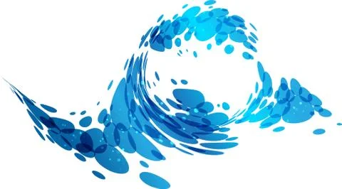 Aqua background, water splash vector Stock Illustration
