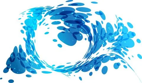 Aqua background, water splash vector Stock Illustration
