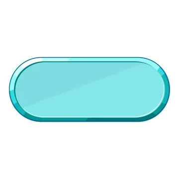 Aqua blank user interface web button element Illustrazione stock