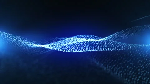 Aqua blue abstract digital waves seamlessly flowing surrounded by blue light. Stock Footage 267704585