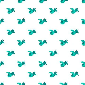 Aqua blue dragon tail seamless pattern design Stock Illustration