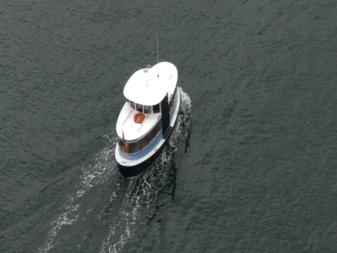 Aqua bus floating ocean background Stock Footage 73832031