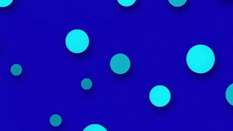 Aqua Circles Floating on a Vibrant Deep Blue Background Stock Footage 327477948