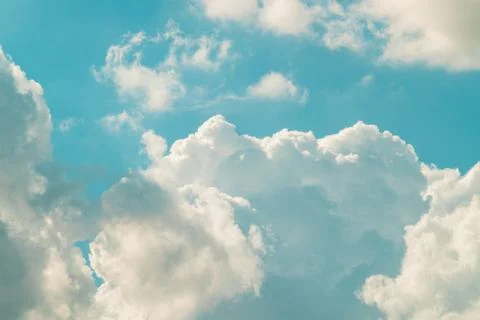 Aqua cloudy sky Stock Photos
