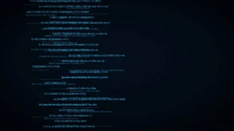 Aqua cyber layered code planes hacker code background Stock Footage 342633819