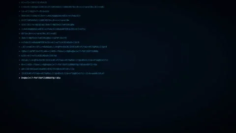 Aqua cyber terminal typing hacker code background 스톡 동영상 342633906