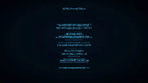 Aqua cyber vanishing point code hacker code background Vidéo 342633558