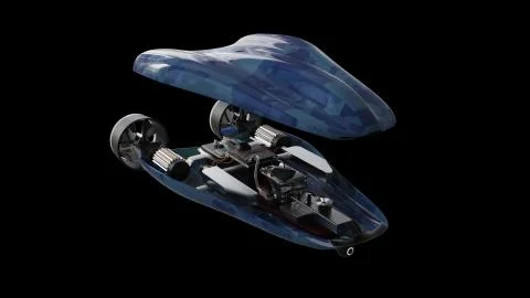 Aqua drone with camera for research Illustrazione stock
