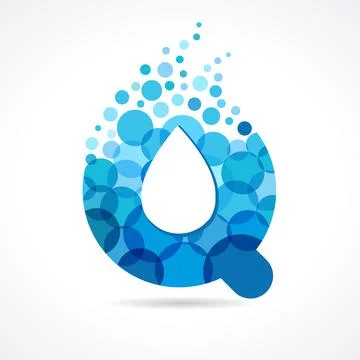 Aqua drop Q logo Stock-Illustration