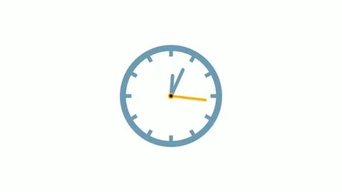 Aqua gray counting clock isolated on white background Stock Illustration