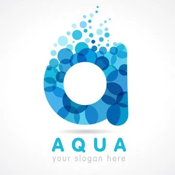 Aqua A logo Illustrazione stock