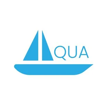 An aqua logo Stock Illustration