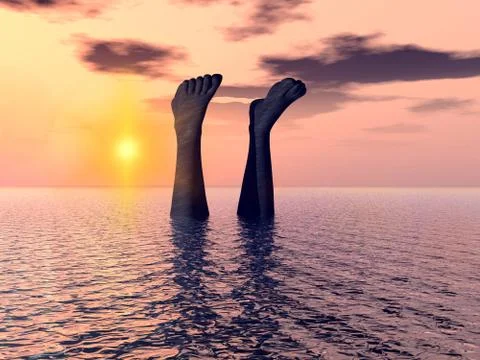 Aqua Man Stock Illustration