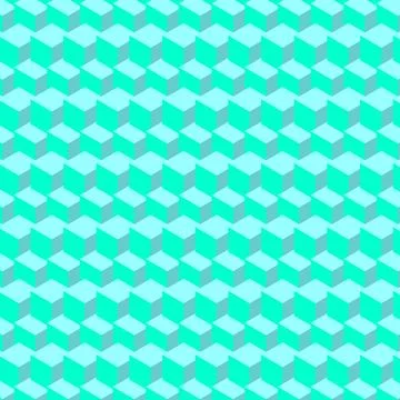 Aqua matrix isometric geometric pattern Illustrazione stock