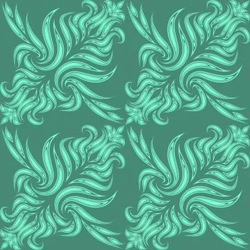 Aqua Menthe diagonal vector seamless pattern. Texture for fabrics or packaging Illustration