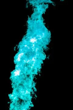 Aqua menthe fire flames blazing fiery burning Stock-Fotos