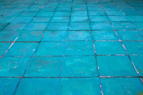 Aqua painted floor Stock Photos