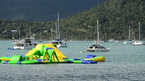 Aqua Park - Pan RL Video stock 53255924