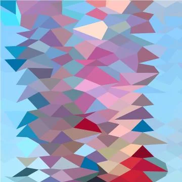 Aqua Ruby Red Abstract Low Polygon Background Stock Illustration