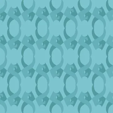 Aqua Shades Vector Repeat Texture Background With Curved Shapes Stock Illustration