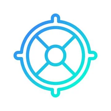 Aqua Target Icon Symbol in Gradient Style Design Stockillustratie