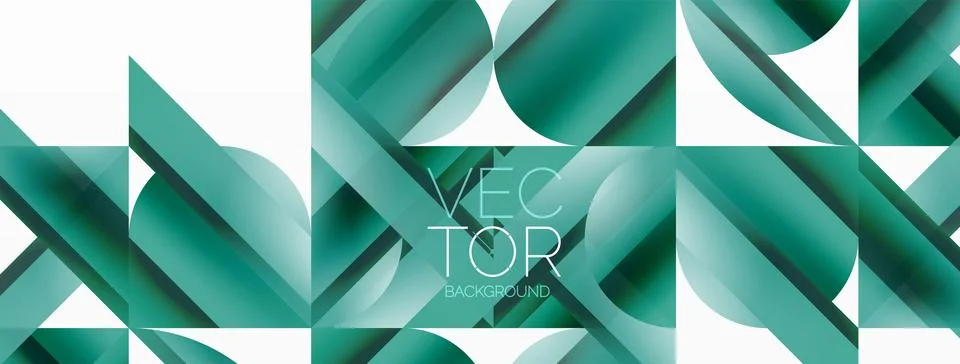 Aqua triangle pattern in green and white on white background イラスト素材