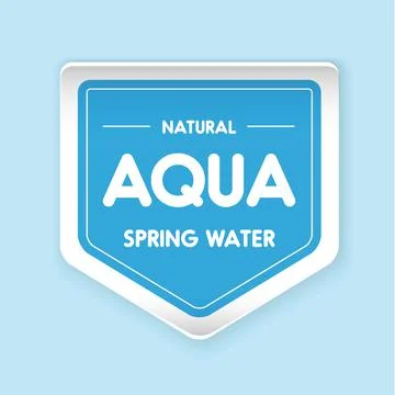 Aqua water label vector Stock Illustration