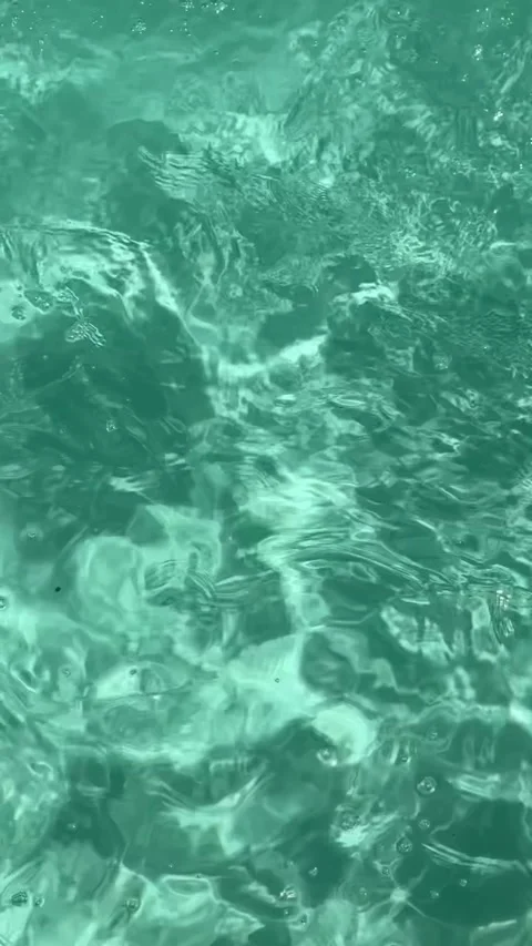 Aqua Water Texture: Tranquil Surface Ripples and Bubbles Depicting the Rela.. Stock Footage 316923180