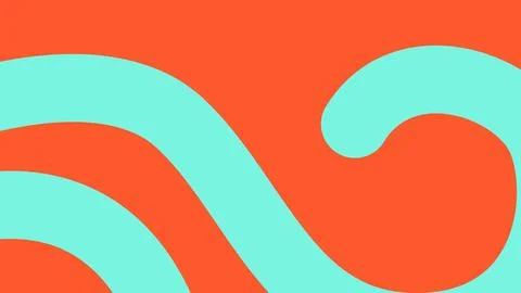 Aqua Wave Shapes Background Stock Illustration