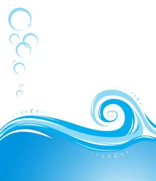Aqua waves background Stock Illustration