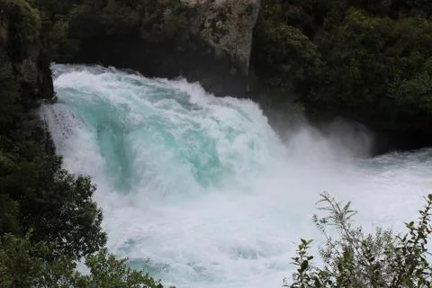 Aqua &amp; White Waterfall 写真素材