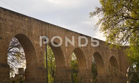 Aquaduct morelia mexico Stock Photos