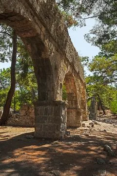 Aquaduct at phaselis Stock-Fotos